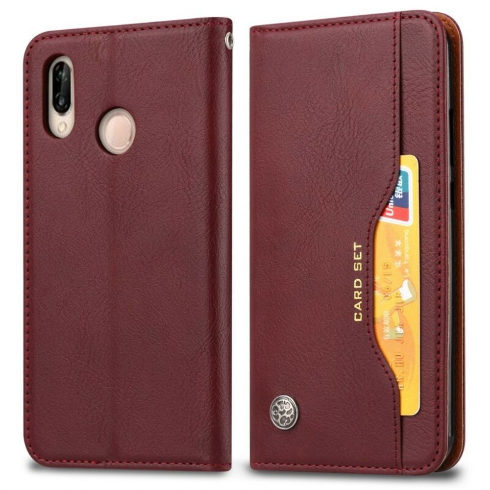 Schutzhülle Für Huawei P20 Lite Flip Case Kartenetui Aus Kunstleder