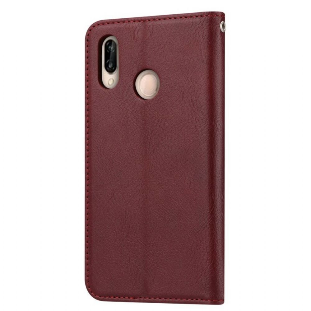 Schutzhülle Für Huawei P20 Lite Flip Case Kartenetui Aus Kunstleder