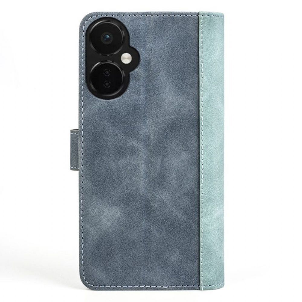 Flip Case Für OnePlus Nord CE 3 Lite 5G Kontrastleder-stil