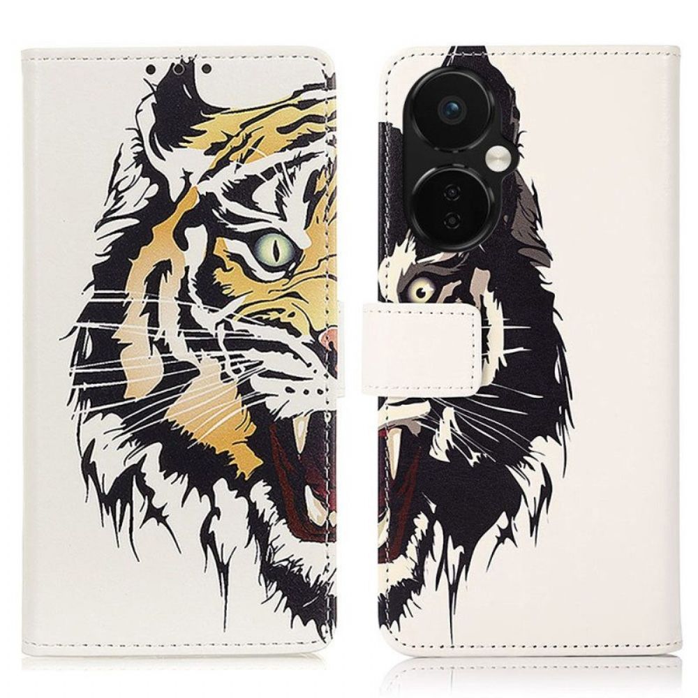 Flip Case Für OnePlus Nord CE 3 Lite 5G Wilder Tiger