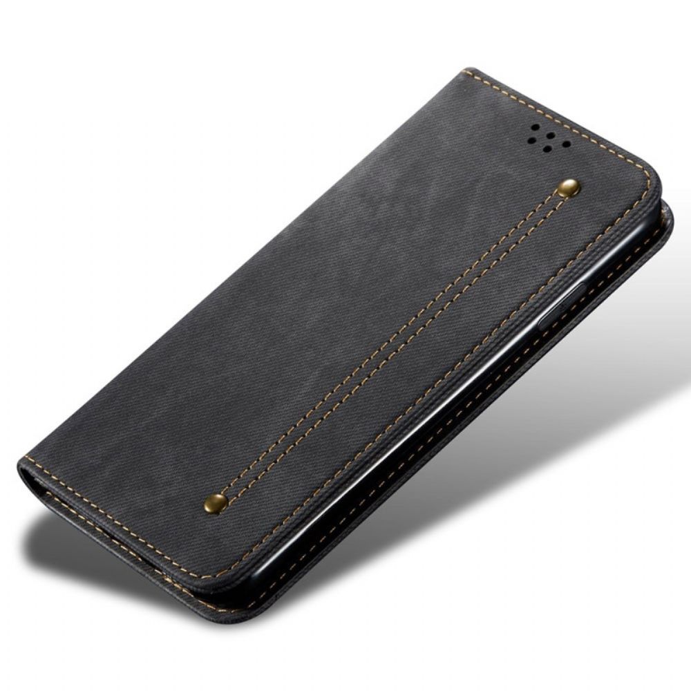 Flip Case Für Samsung Galaxy S24 Ultra 5g Jeansstoff