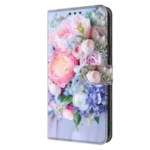 Lederhüllen Samsung Galaxy S24 Ultra 5g Bunte Blumen