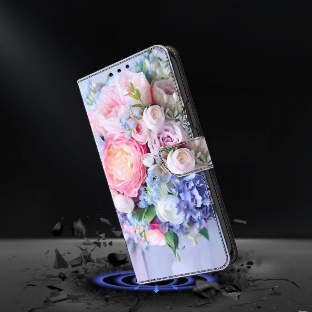 Lederhüllen Samsung Galaxy S24 Ultra 5g Bunte Blumen