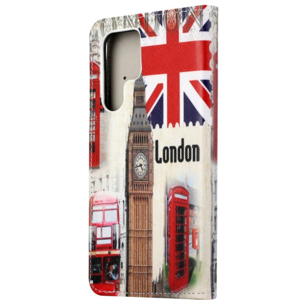 Lederhüllen Samsung Galaxy S24 Ultra 5g Handyhülle Londoner Leben