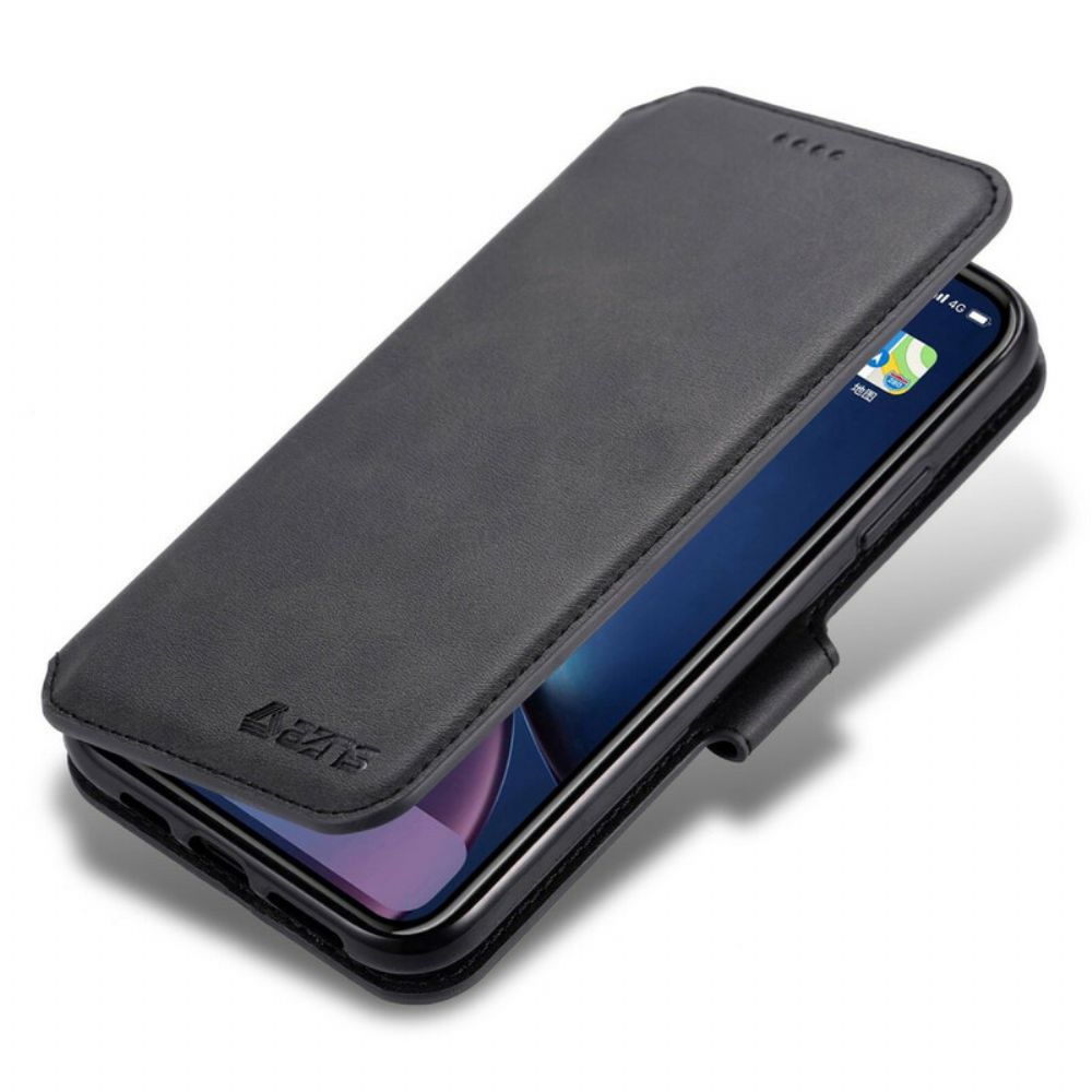 Flip Case Für iPhone 12 Pro Max Azns Ledereffekt