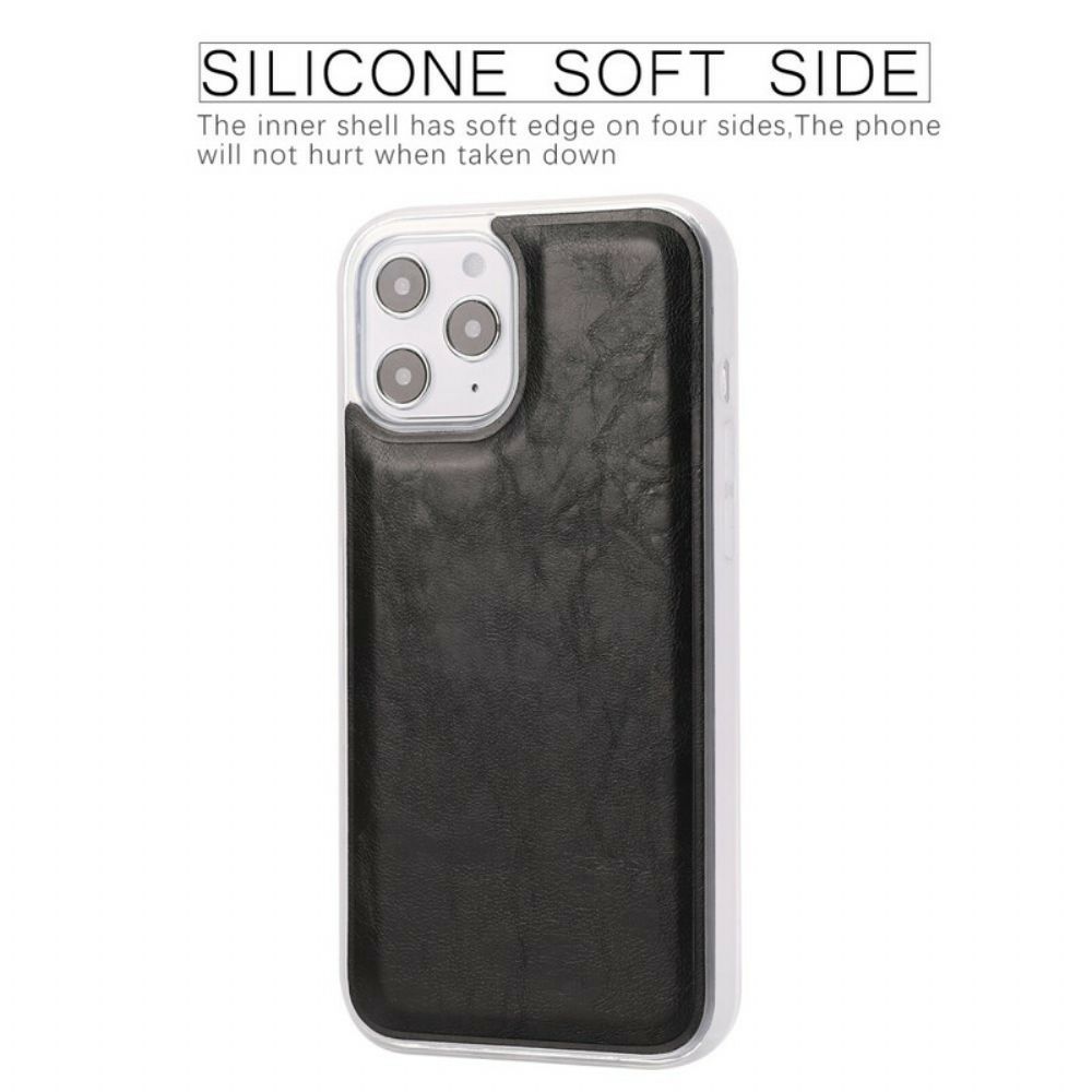 Hülle Flip Case Für iPhone 12 Pro Max Abnehmbarer Distressed-leder-stil