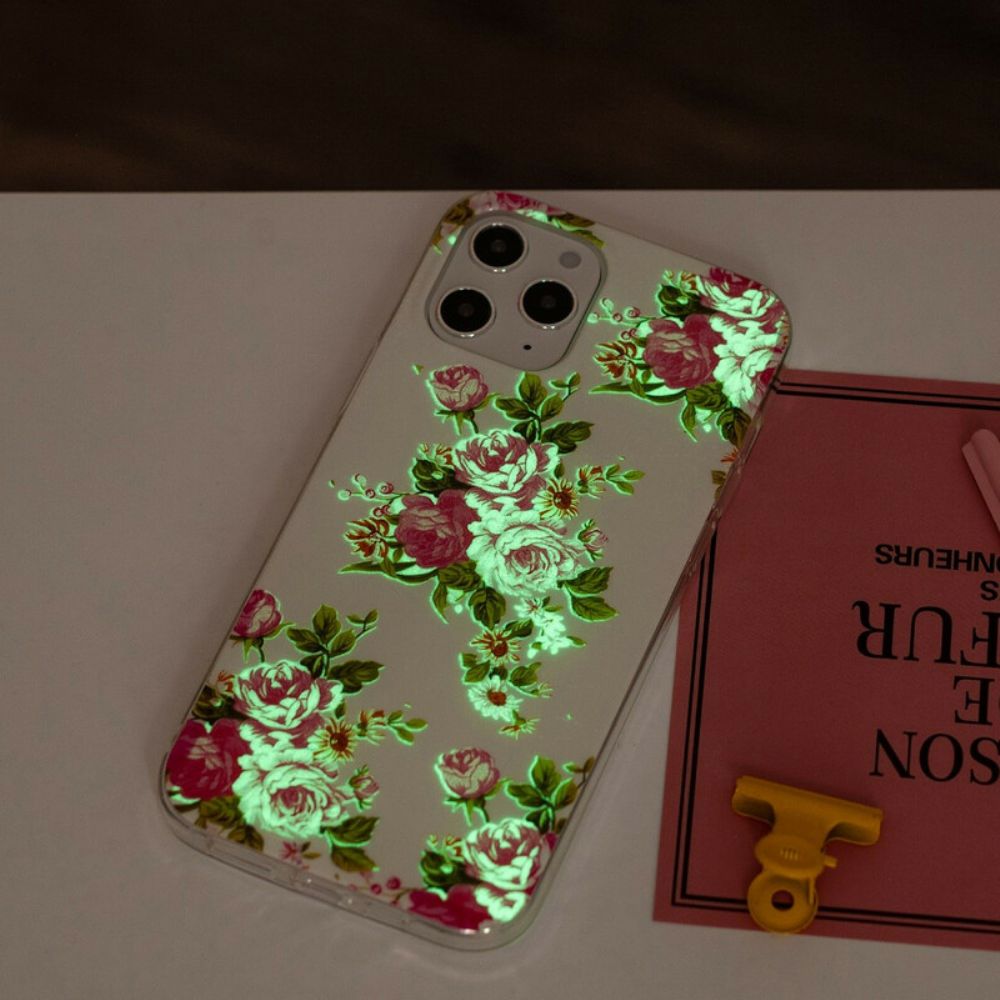 Hülle Für iPhone 12 Pro Max Fluoreszierende Freiheitsblumen