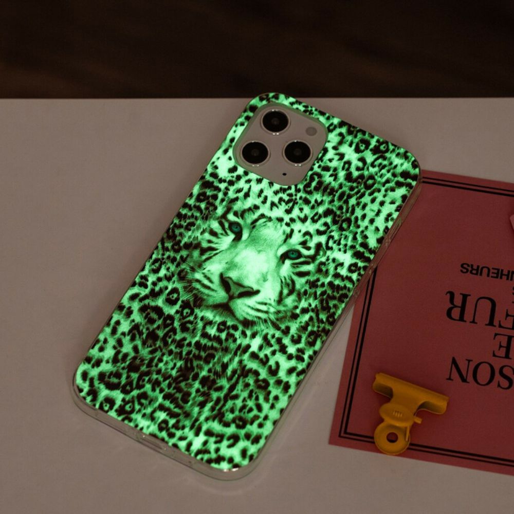 Hülle Für iPhone 12 Pro Max Fluoreszierender Leopard