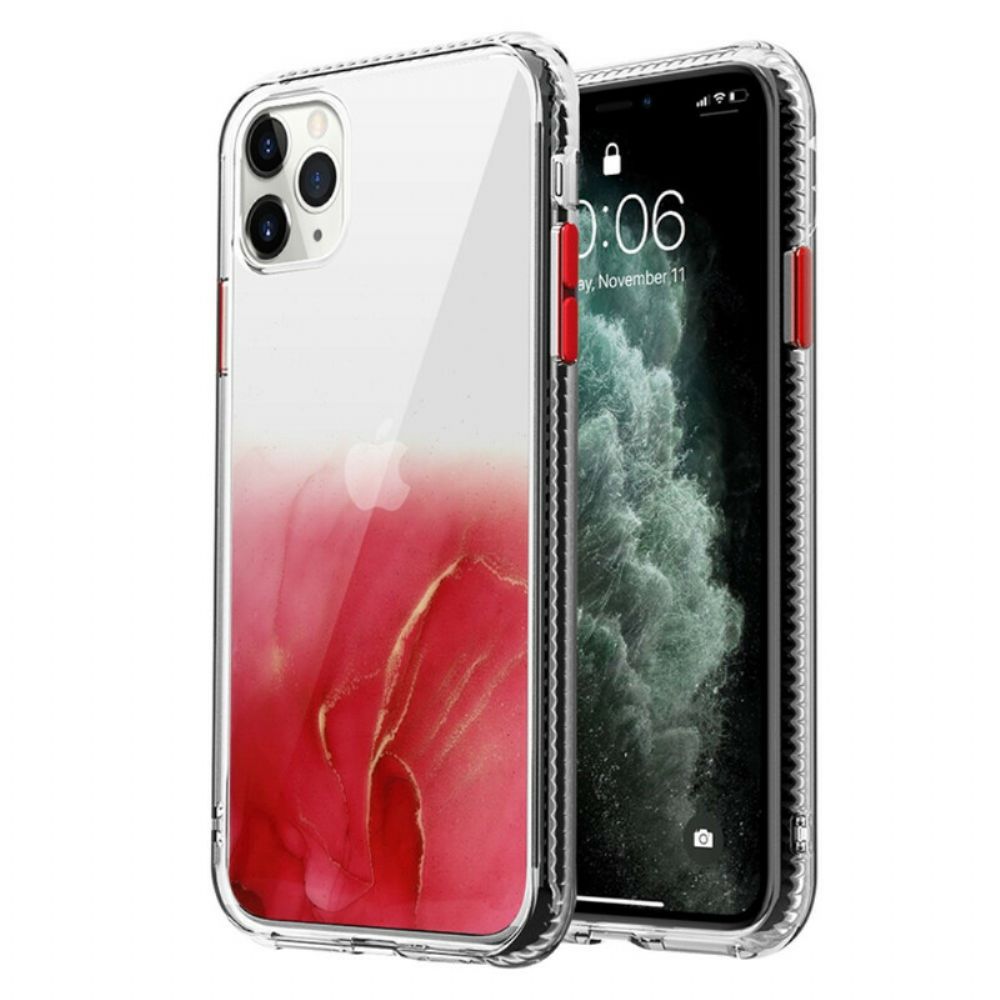 Hülle Für iPhone 12 Pro Max Hybrid Mit Marmoreffekt