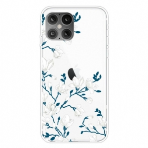 Hülle Für iPhone 12 Pro Max Weiße Blumen