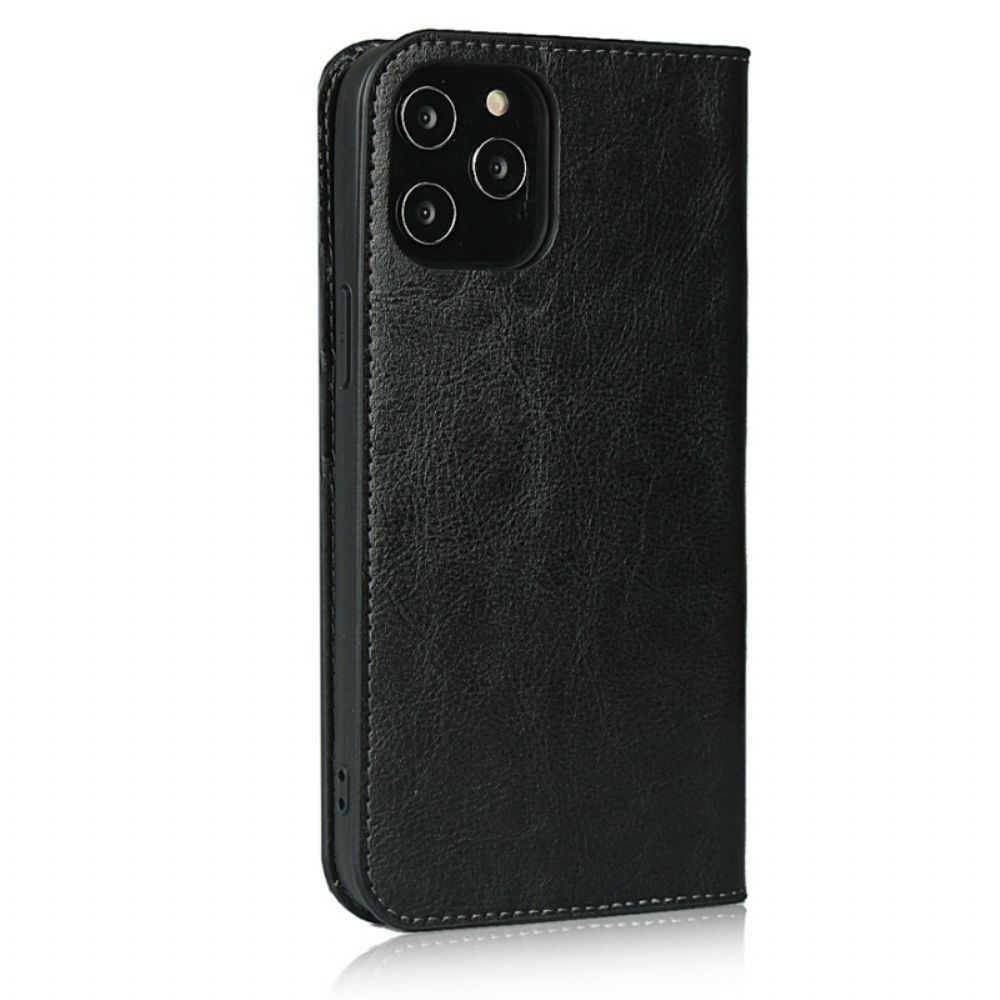 Schutzhülle Für iPhone 12 Pro Max Flip Case Echtes Leder