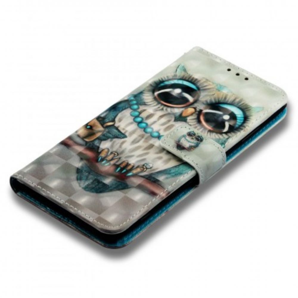 Flip Case Für Sony Xperia XZ3 Fräulein Eule 3d