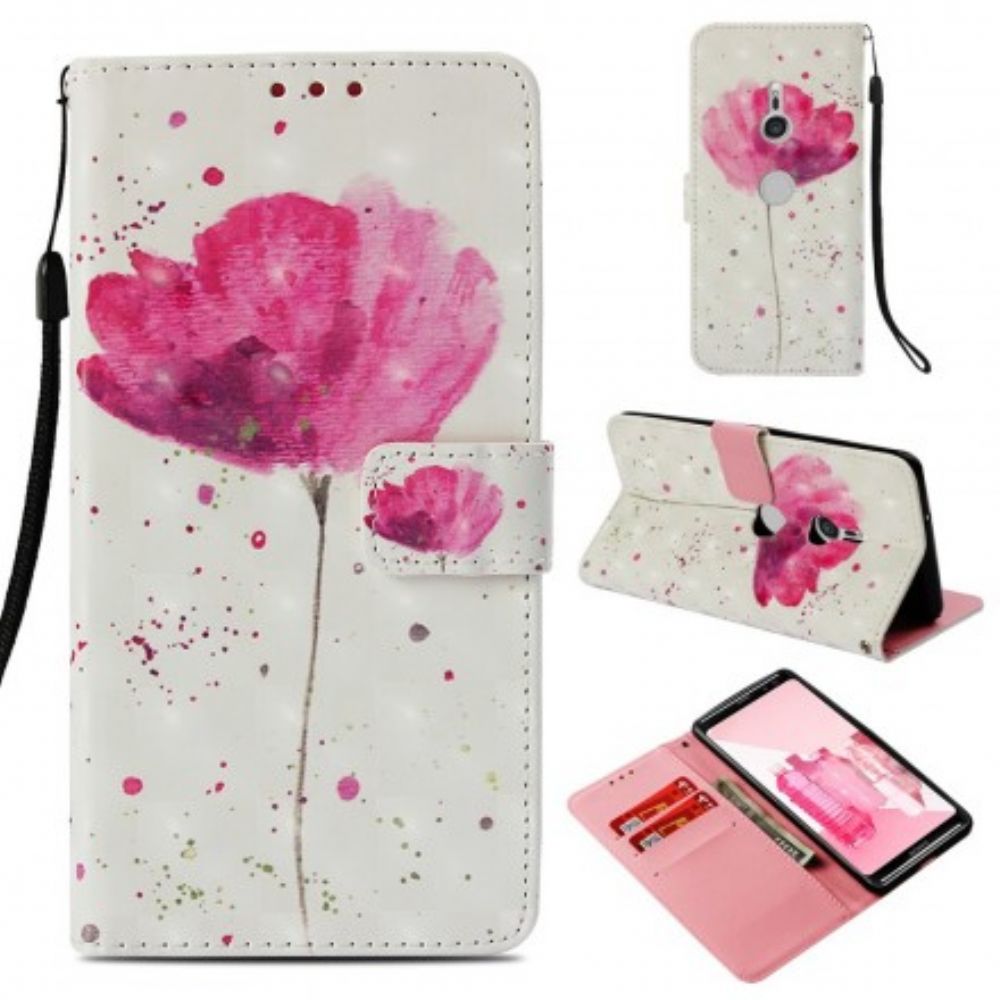 Hülle Flip Case Für Sony Xperia XZ3 3d-aquarellhalfter