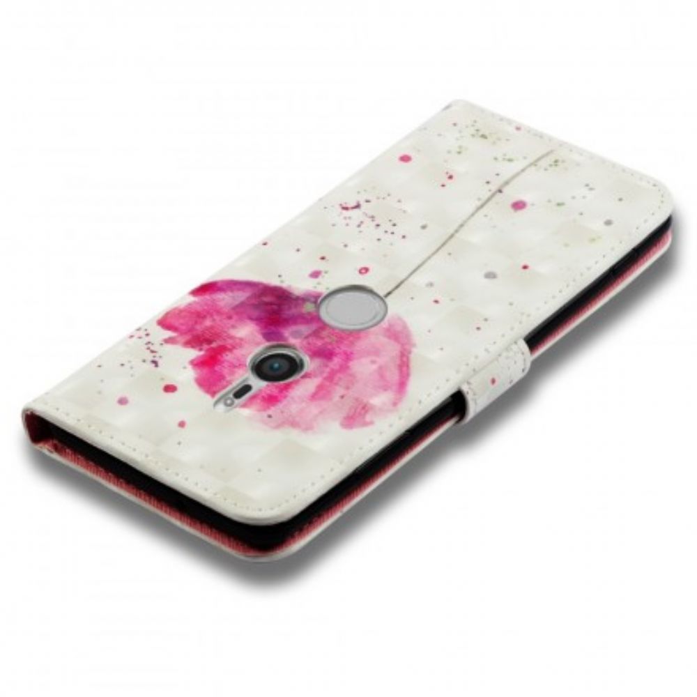 Hülle Flip Case Für Sony Xperia XZ3 3d-aquarellhalfter