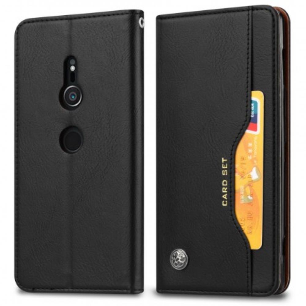 Schutzhülle Für Sony Xperia XZ3 Flip Case Kartenetui Aus Kunstleder