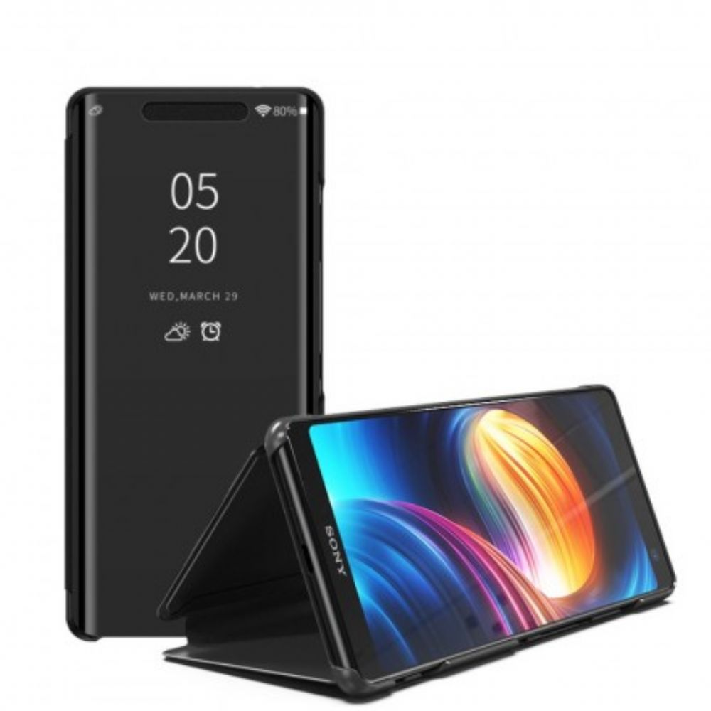 Schutzhülle Für Sony Xperia XZ3 Spiegel Und Kunstleder