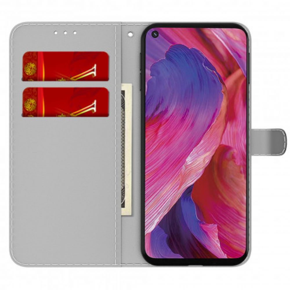 Flip Case Für Oppo A54 5G / A74 5G Abstraktes Muster