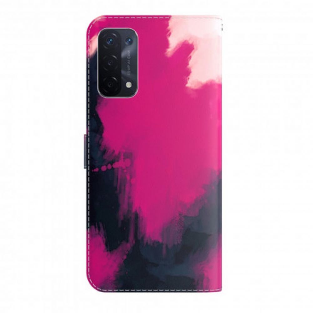 Flip Case Für Oppo A54 5G / A74 5G Aquarell