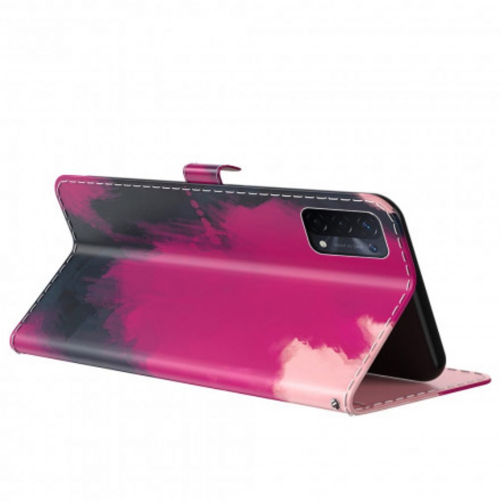 Flip Case Für Oppo A54 5G / A74 5G Aquarell