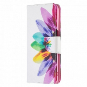 Flip Case Für Oppo A54 5G / A74 5G Aquarell Blume