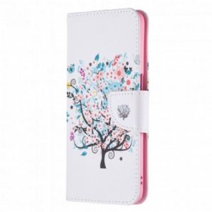 Flip Case Für Oppo A54 5G / A74 5G Blumiger Baum