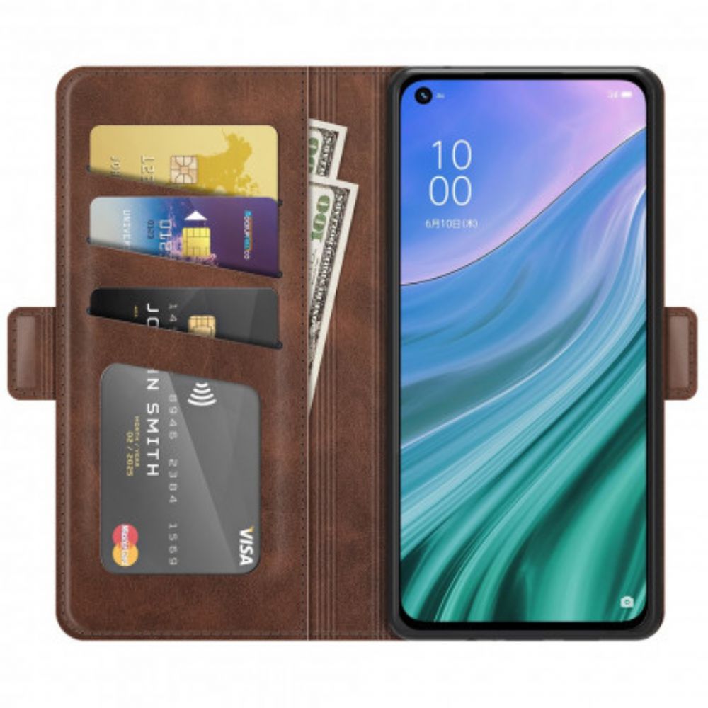 Flip Case Für Oppo A54 5G / A74 5G Flip Case Doppelklappe