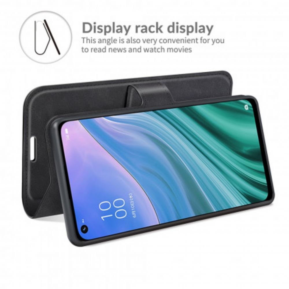 Lederhüllen Für Oppo A54 5G / A74 5G Klassischer Retro-leder-stil