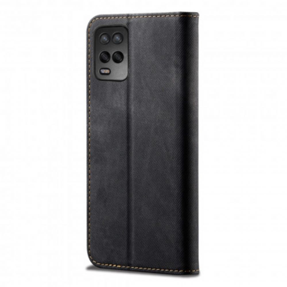 Schutzhülle Für Oppo A54 5G / A74 5G Flip Case Jeansstoff