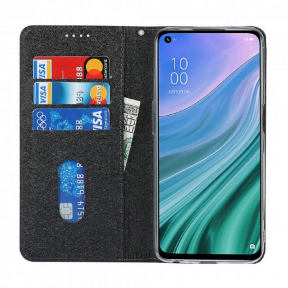 Schutzhülle Für Oppo A54 5G / A74 5G Flip Case Weicher Lederstil Mit Riemen