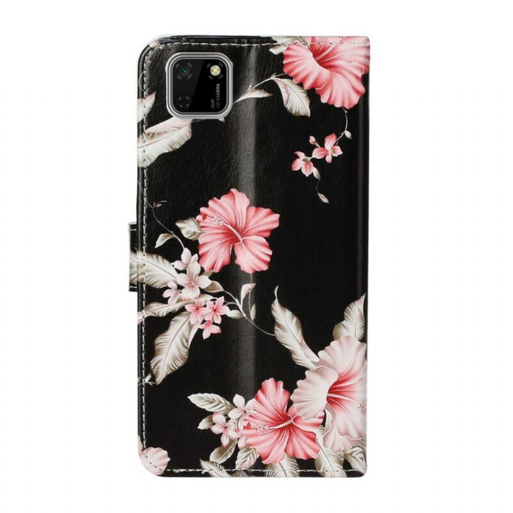 Flip Case Für Huawei Y5p Unzählige Blumen