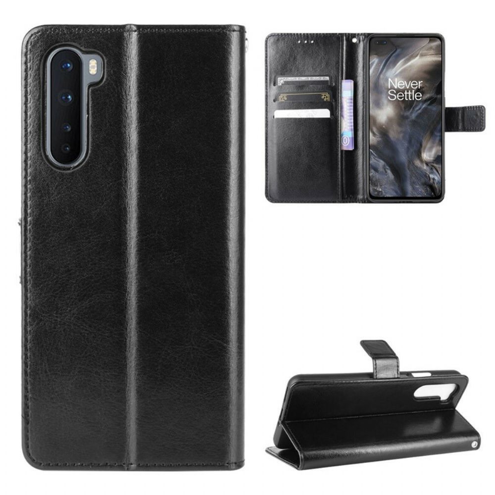 Flip Case Für OnePlus Nord Auffälliges Kunstleder