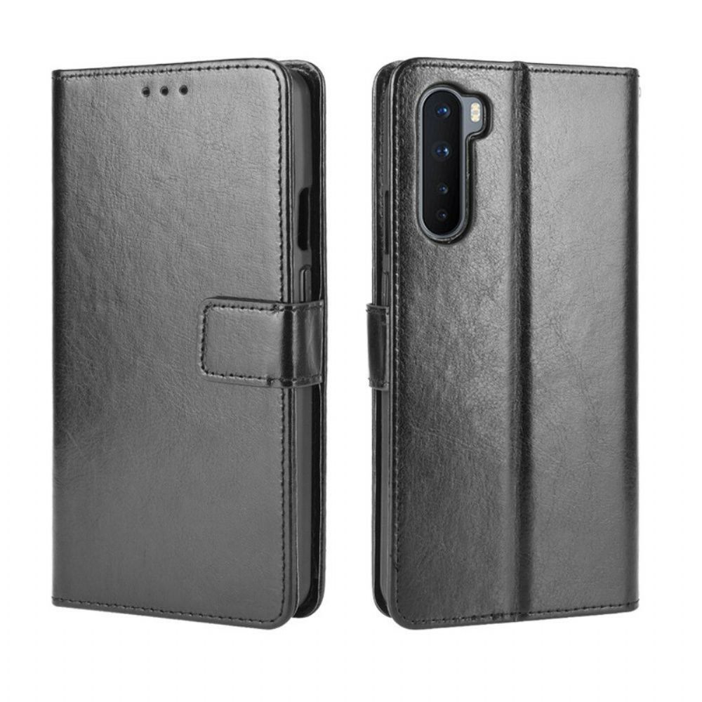 Flip Case Für OnePlus Nord Auffälliges Kunstleder