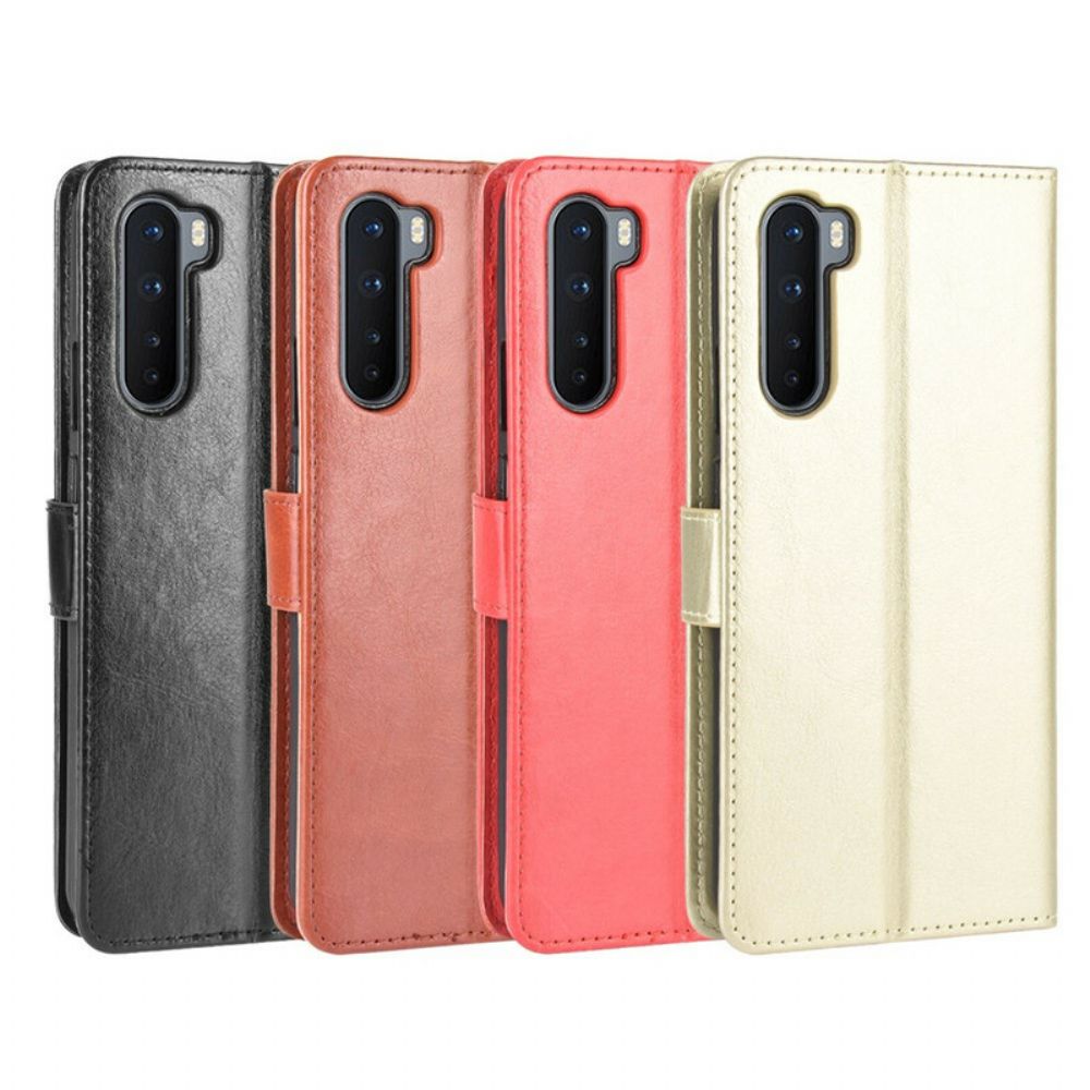 Flip Case Für OnePlus Nord Auffälliges Kunstleder