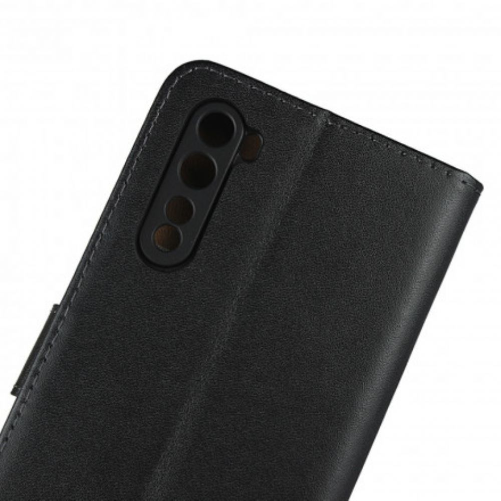 Flip Case Für OnePlus Nord Einladung Aus Echtem Leder