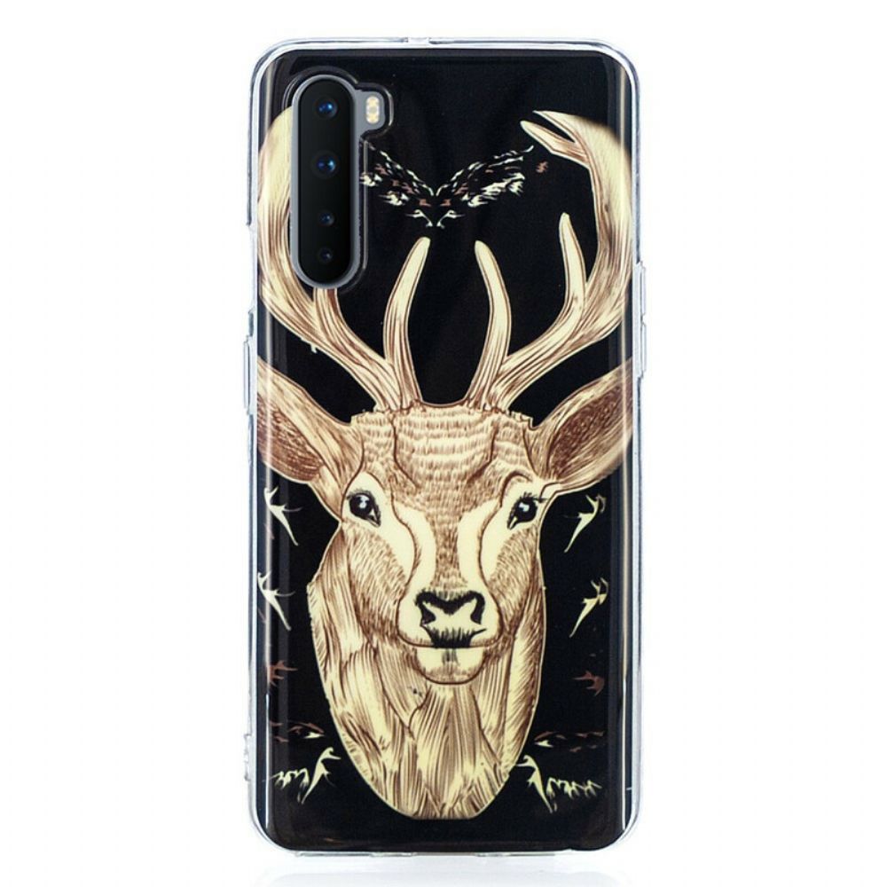 Handyhülle Für OnePlus Nord Fluoreszierender Majestätischer Hirsch