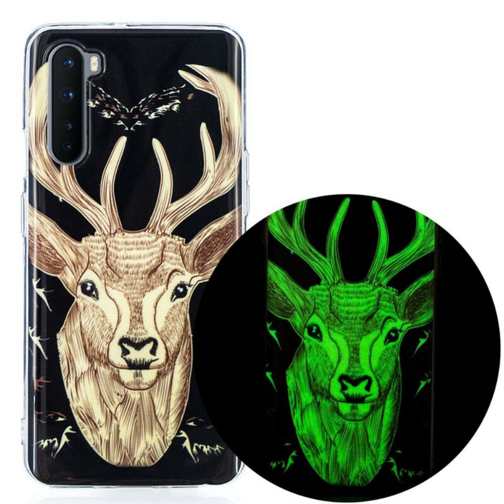 Handyhülle Für OnePlus Nord Fluoreszierender Majestätischer Hirsch