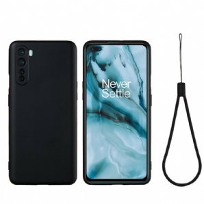 Handyhülle Für OnePlus Nord Flüssigsilikon Mit Lanyard