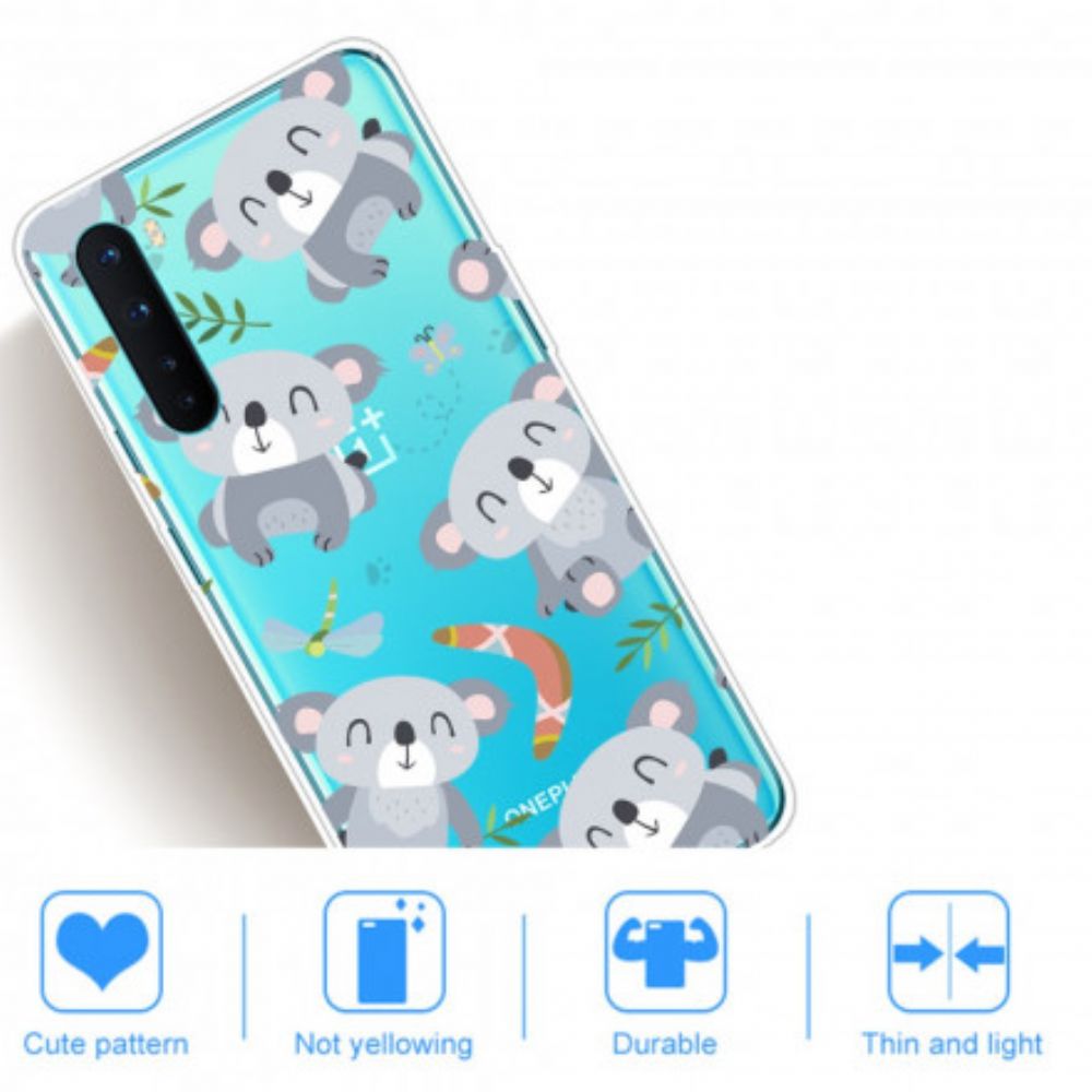 Handyhülle Für OnePlus Nord Niedliche Graue Koalas