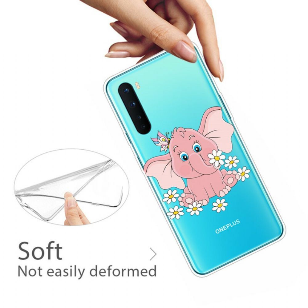 Handyhülle Für OnePlus Nord Rosa Elefant Transparent