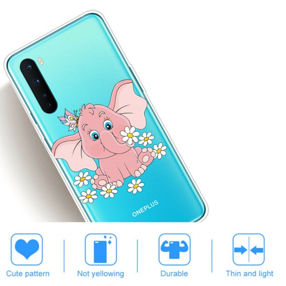 Handyhülle Für OnePlus Nord Rosa Elefant Transparent