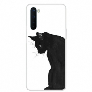 Hülle Für OnePlus Nord Denkende Schwarze Katze