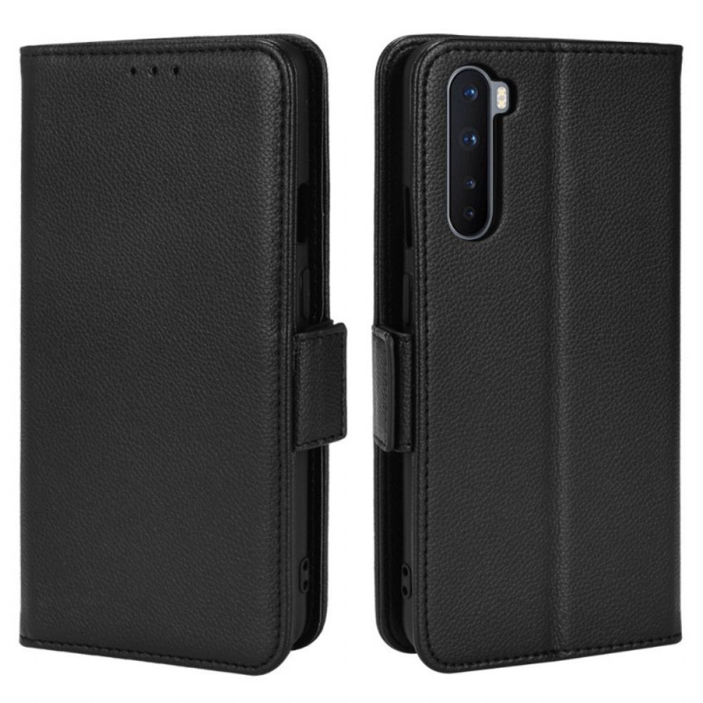 Lederhüllen Für OnePlus Nord Flip Case Doppelte Neue Farbklappe