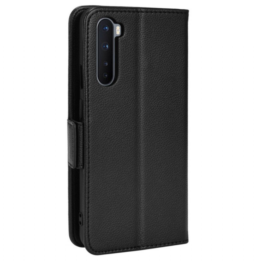 Lederhüllen Für OnePlus Nord Flip Case Doppelte Neue Farbklappe