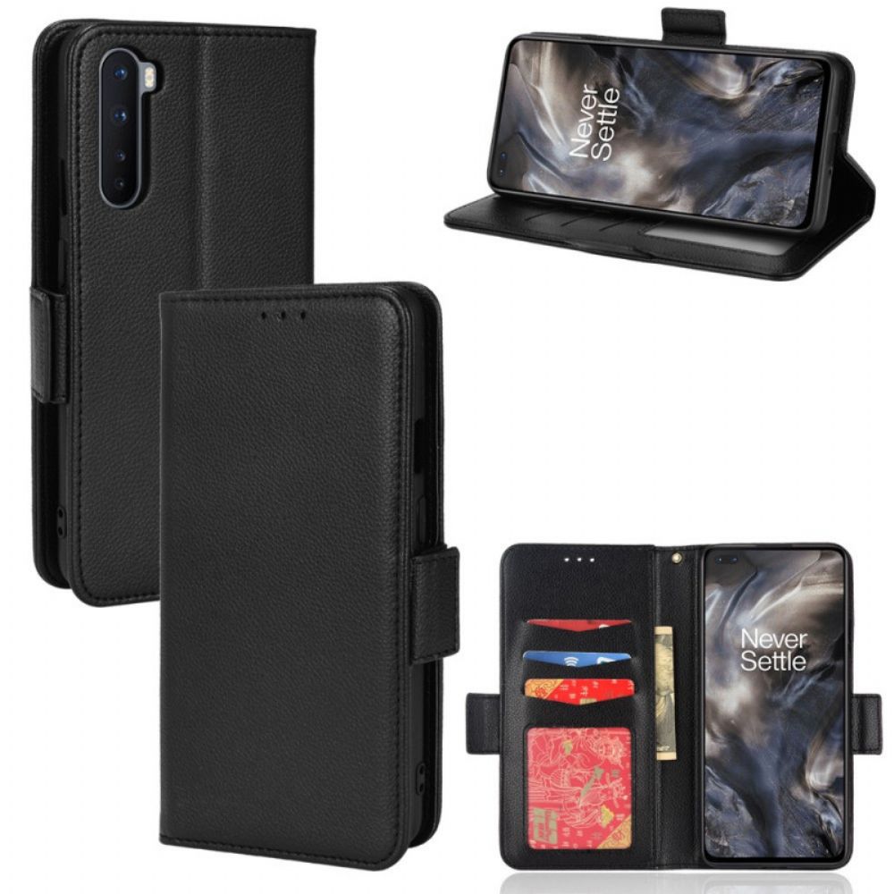 Lederhüllen Für OnePlus Nord Flip Case Doppelte Neue Farbklappe