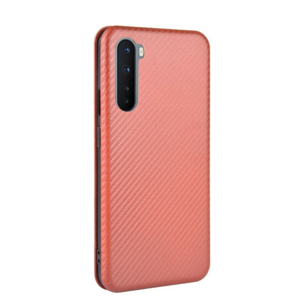 Schutzhülle Für OnePlus Nord Flip Case Farbiges Karbon-silikon