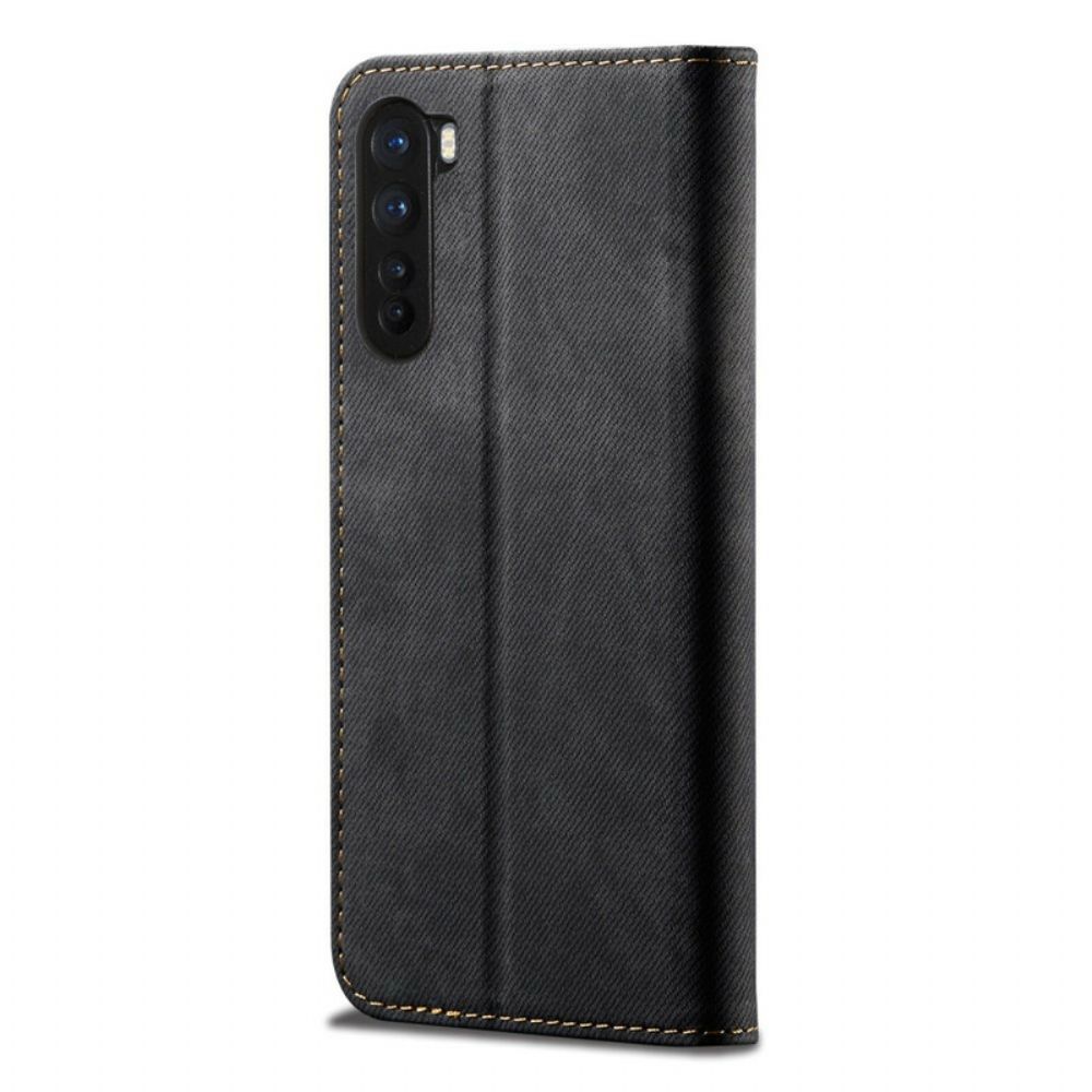 Schutzhülle Für OnePlus Nord Flip Case Jeans-textur Aus Lederimitat