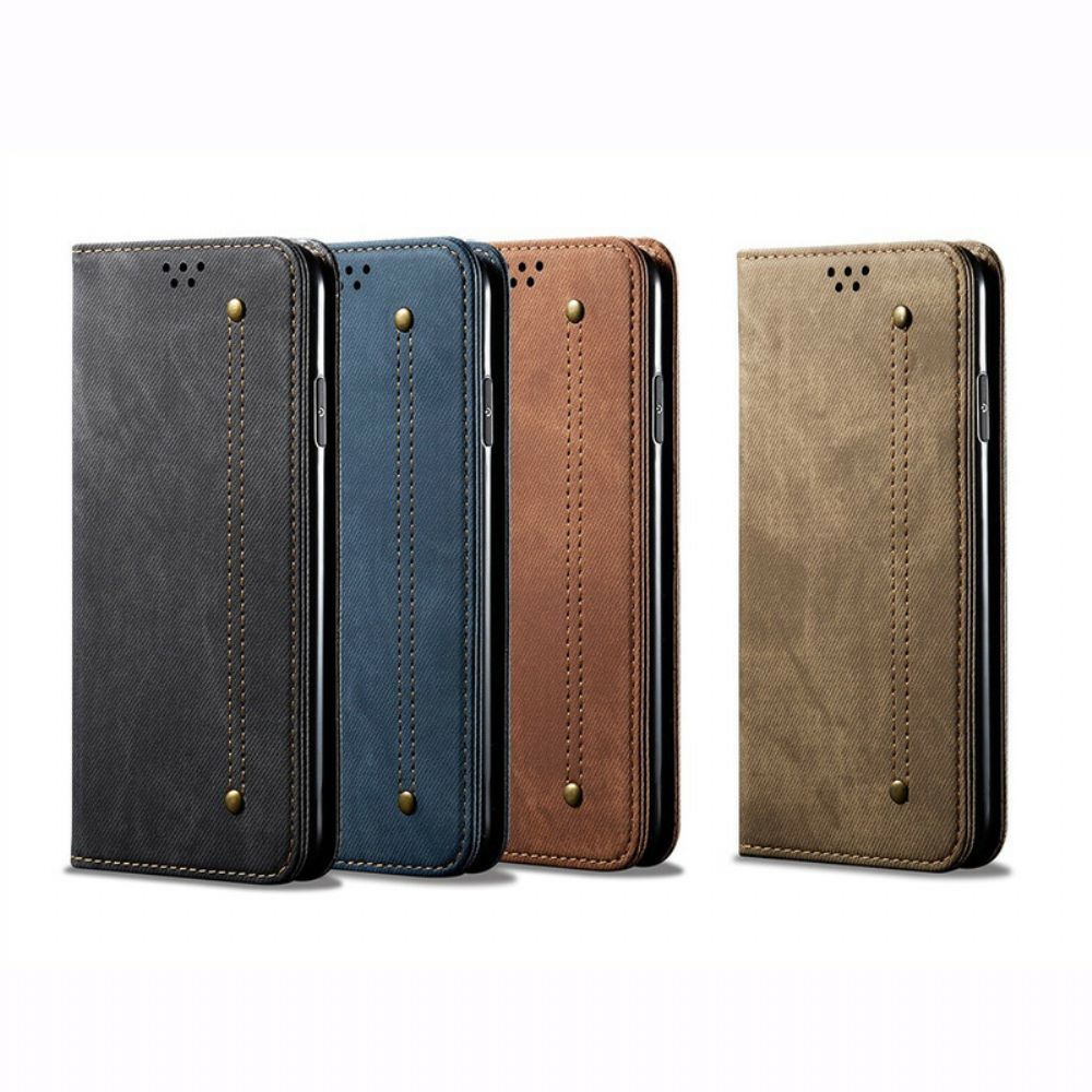 Schutzhülle Für OnePlus Nord Flip Case Jeans-textur Aus Lederimitat