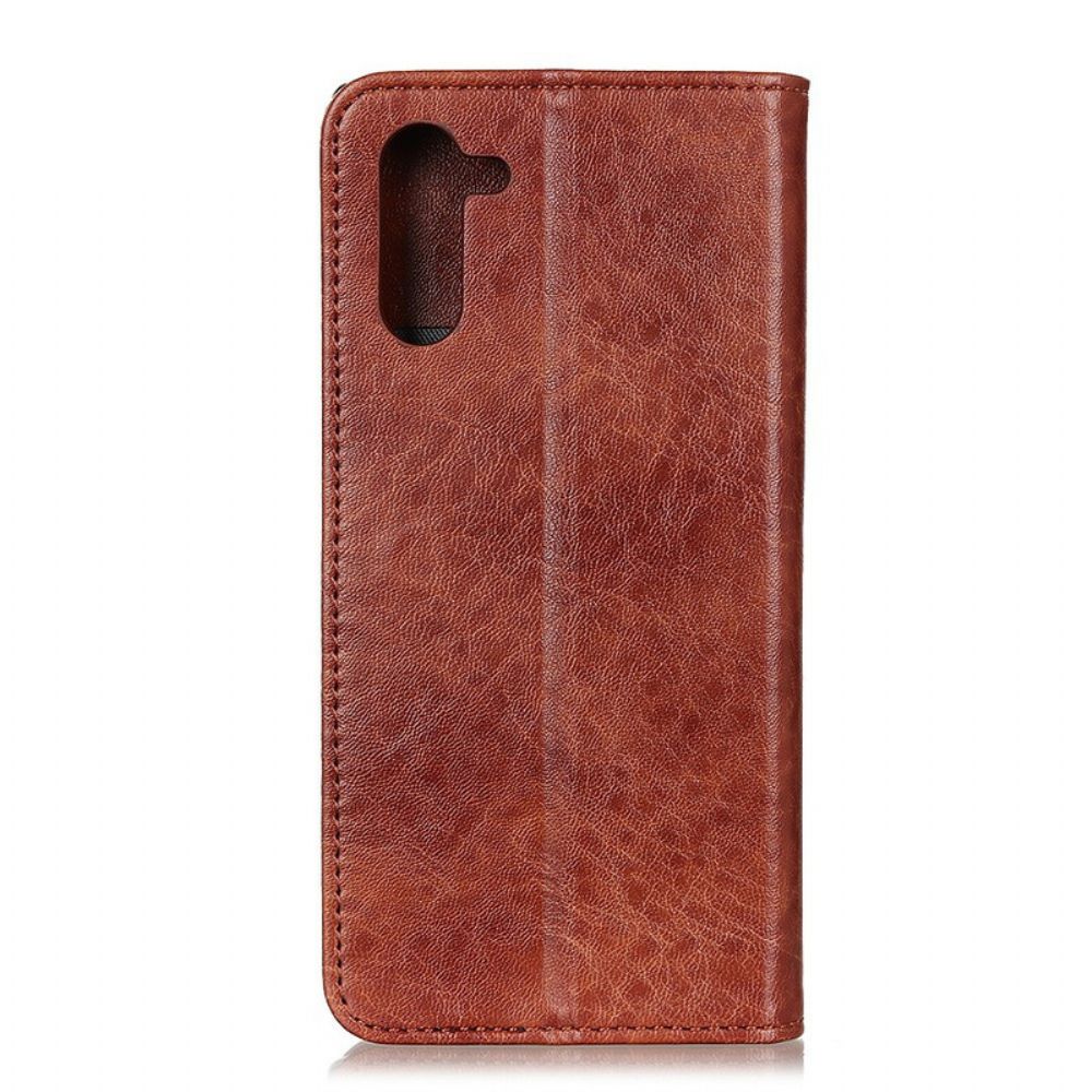 Schutzhülle Für OnePlus Nord Flip Case Nüchterner Lederstil