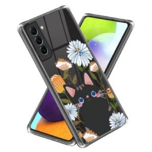 Hülle Für Samsung Galaxy S24 Plus 5g Blume Und Katze