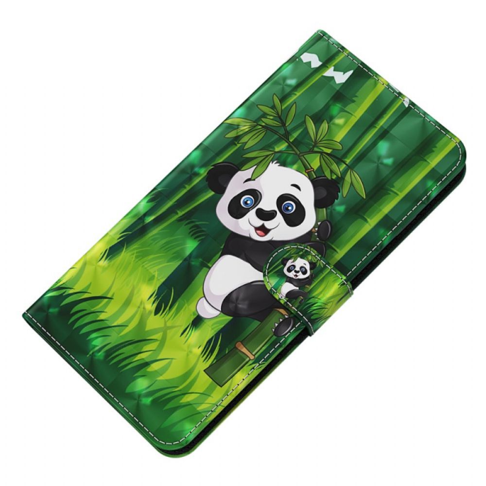 Lederhüllen Für Samsung Galaxy S24 Plus 5g Panda Climber Mit Gurt